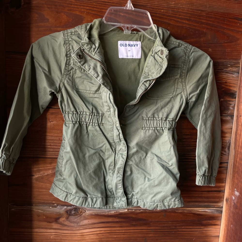 Old Navy Zip Up Green Jacket Girls Jacket sz 4T